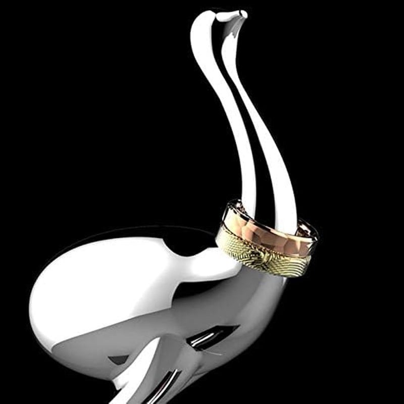 EHERDM Running Ostrich Magnetic Paperclip Holder Funny Office Desk Decor Decorative Jewelry Storage Dispenser Silver Creative Small Gifts for Friends Coworkers - Image 2